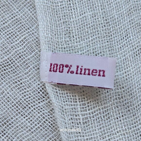 Linen Scarf PALE BLUE - Picture 8 of 14